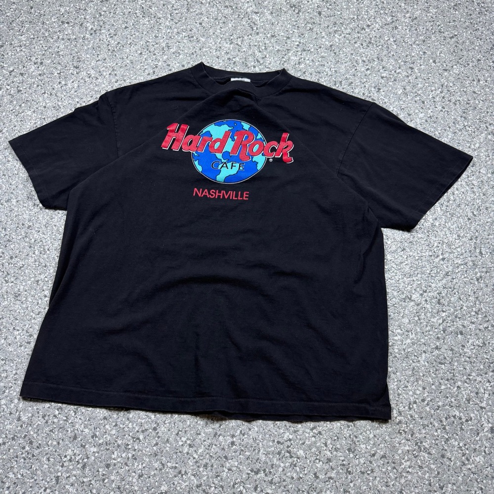 Vintage Single Stitch Hard Rock Cafe T-Shirt Men's Extra Large Black Made in USA